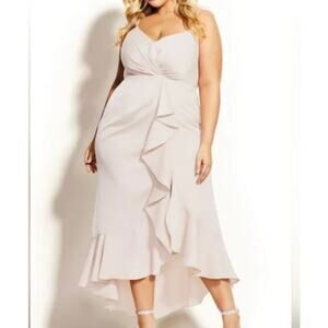 City Chic Maxi Passion Gardenia Dress Size 16 NWT